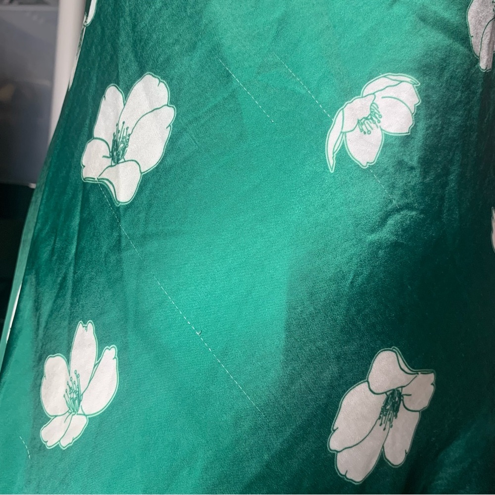 Princess Polly Green Flower Mini Dress 3686 - Picture 6 of 7